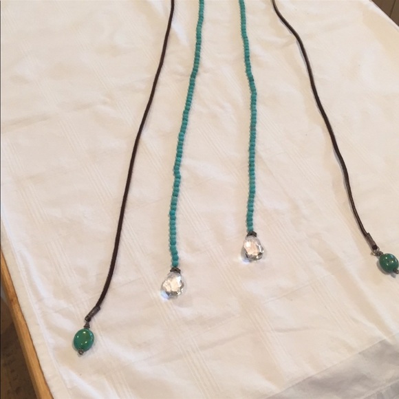 Turquoise and Leather Necklace Combination - Picture 6 of 6